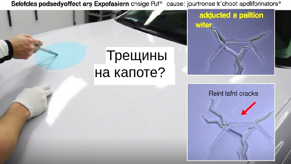 Трещины на капоте